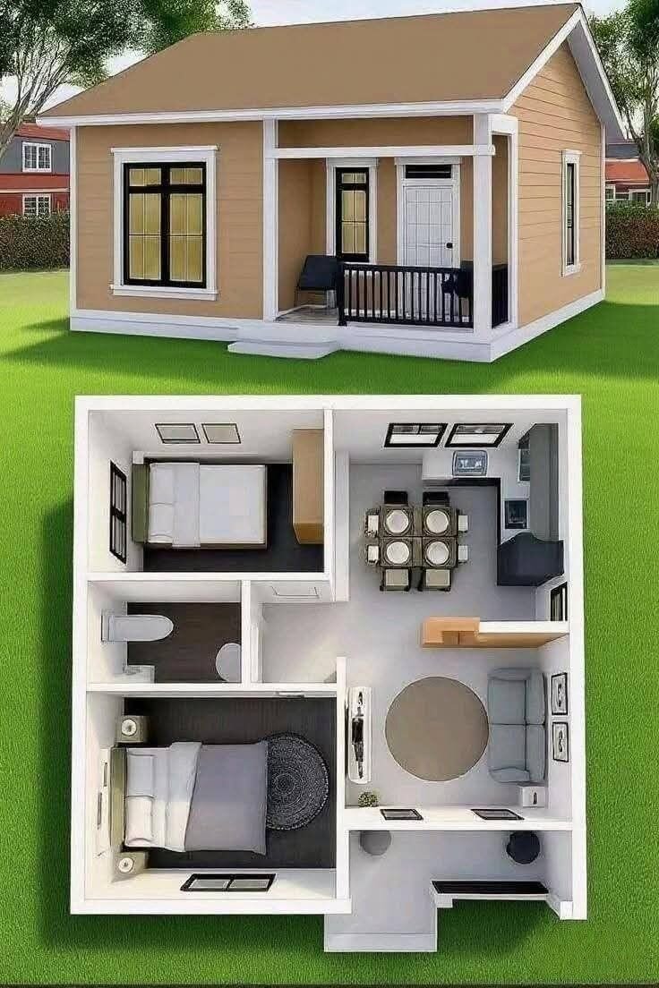 Configuración con dos dormitorios